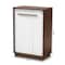 Baxton Studio Mette Mid-Century White and Walnut Finished 5-Shelf Wood Shoe Cabinet 157-9525 - alternate 5